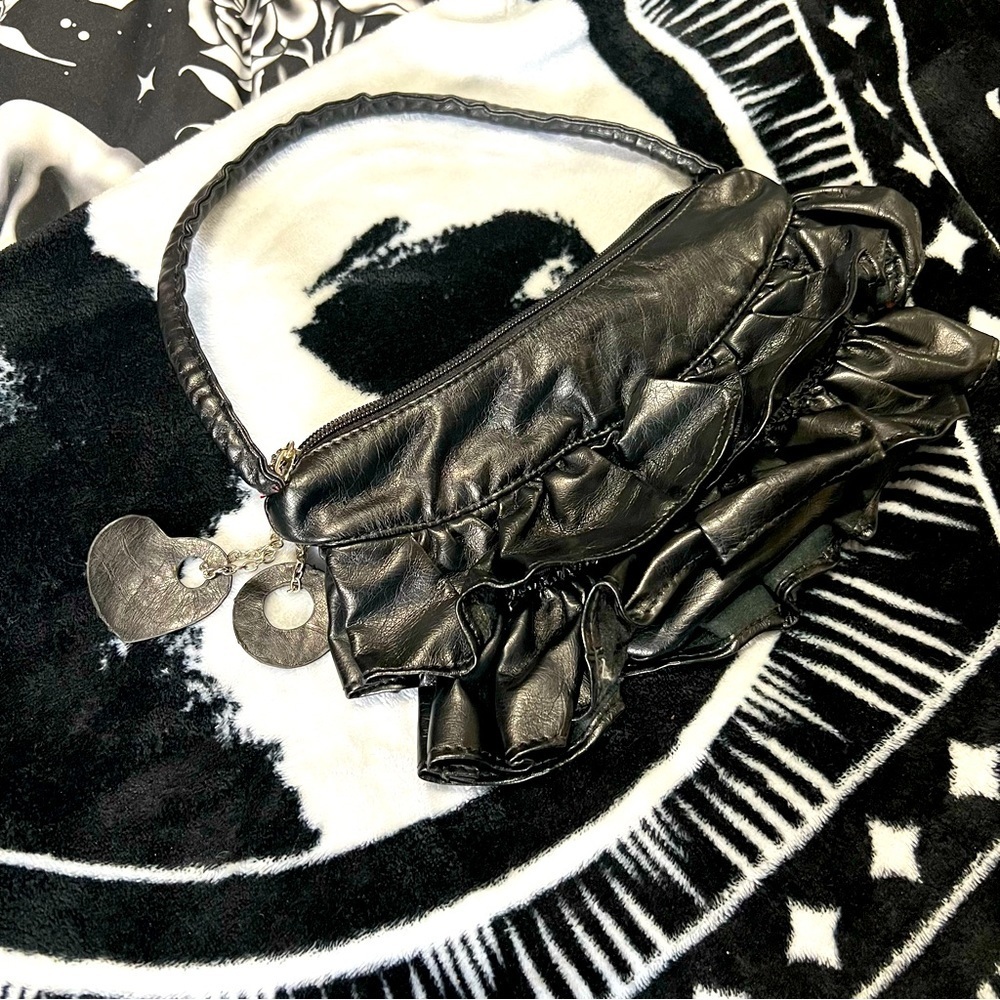 2/$30 Gothic Black Ruffle Mini Bag